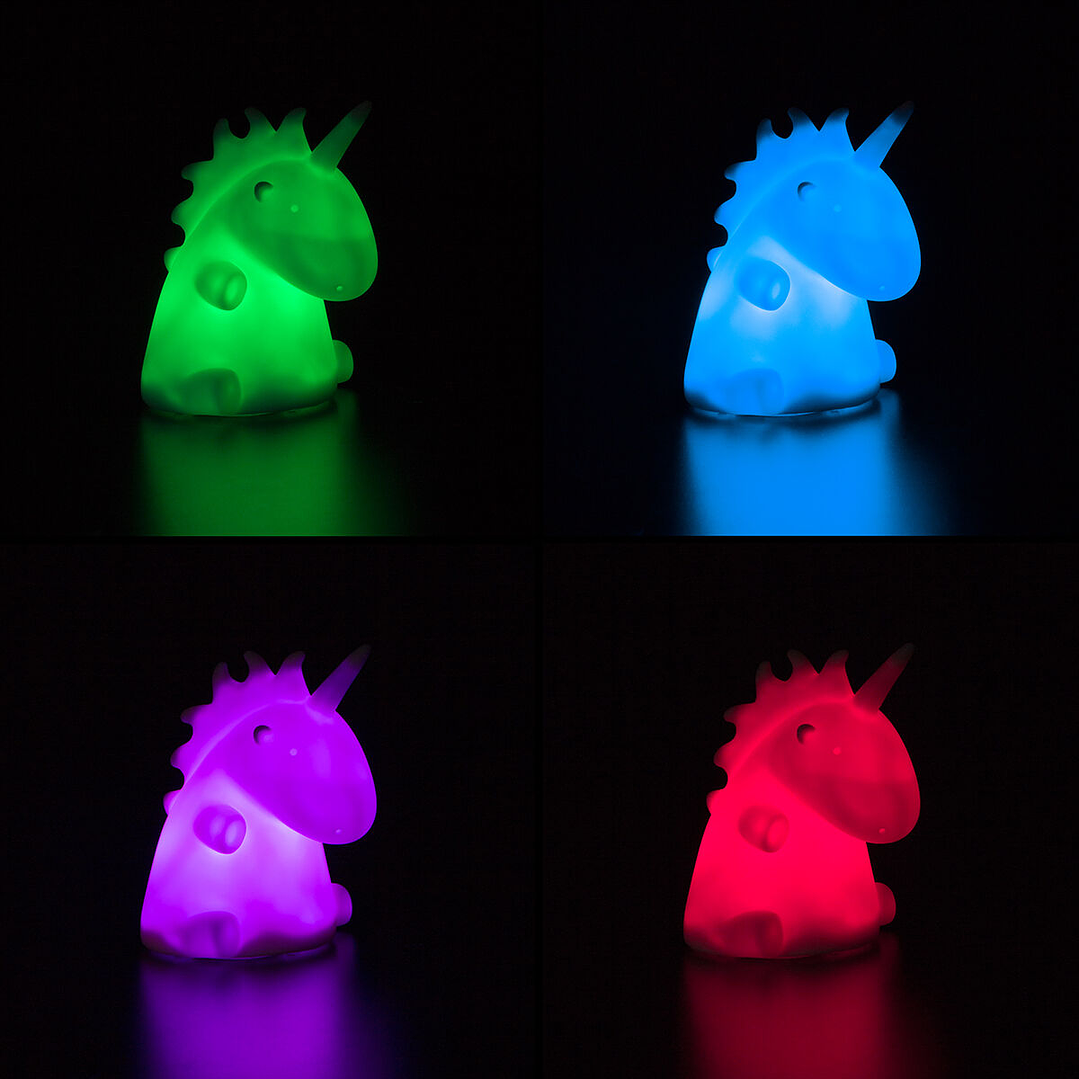 Lámpara Unicornio Multicolor LEDicorn InnovaGoods – Luz Quitamiedos Infantil LED RGB, Segura y Portátil para Mesilla de Noche 3