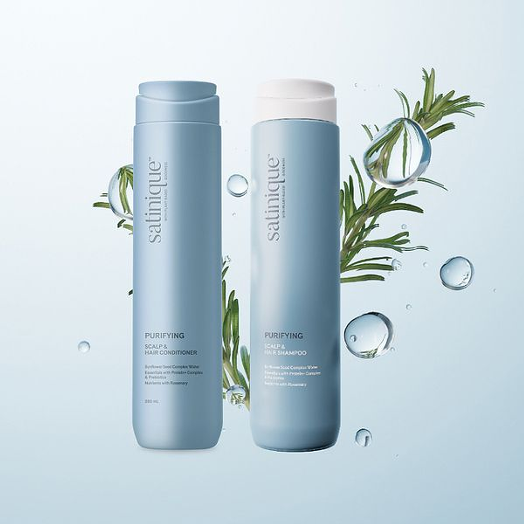 Acondicionador Purificador Satinique™ para Cabello y Cuero Cabelludo – Fórmula Vegetal con Efecto Refrescante, Antigrasa y Fortalecedor 1