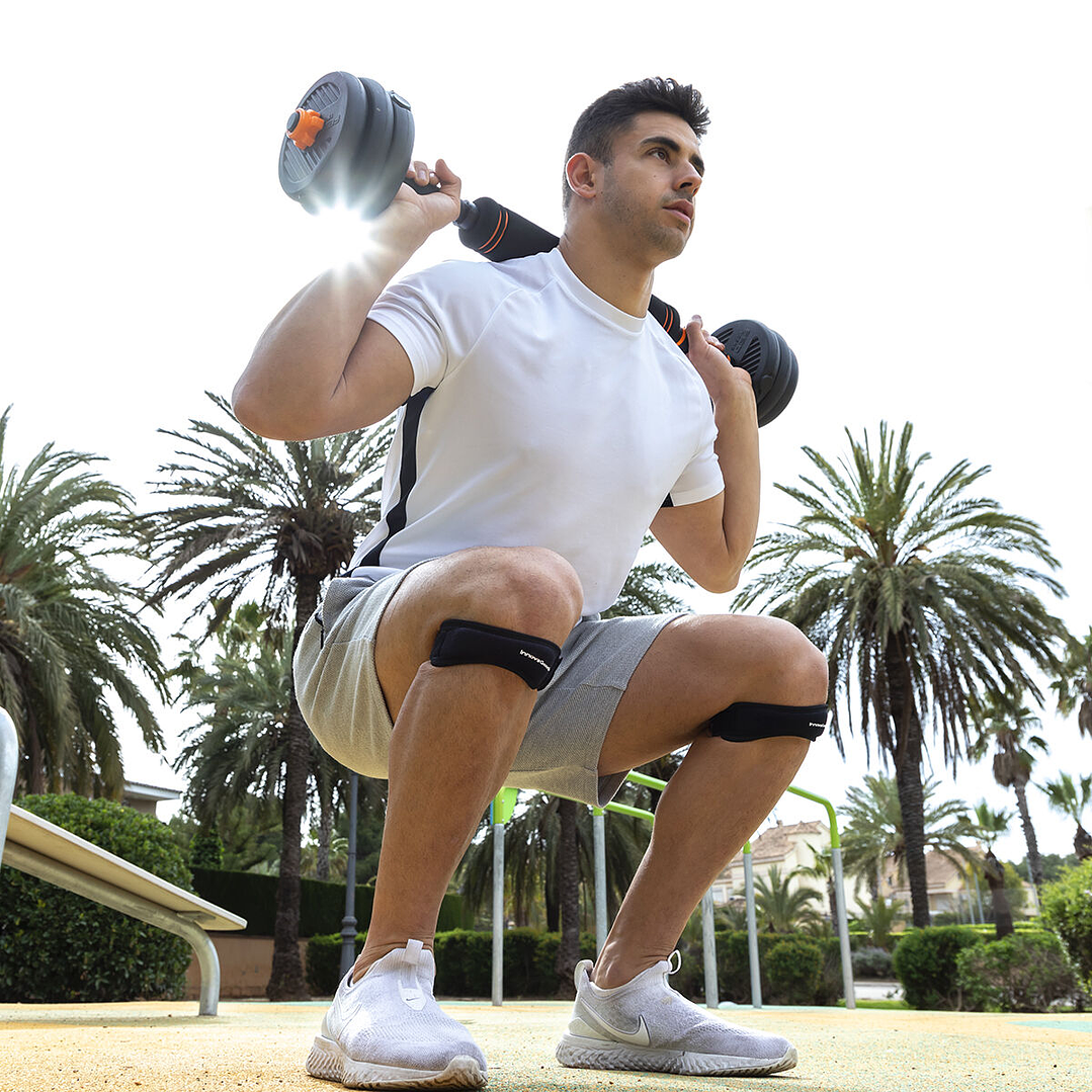 Banda de Sujeción para Rótula Forcnee InnovaGoods – Pack de 2 Unidades, Ajustable, Antideslizante y Ergonómica para Deporte y Tendinitis 3
