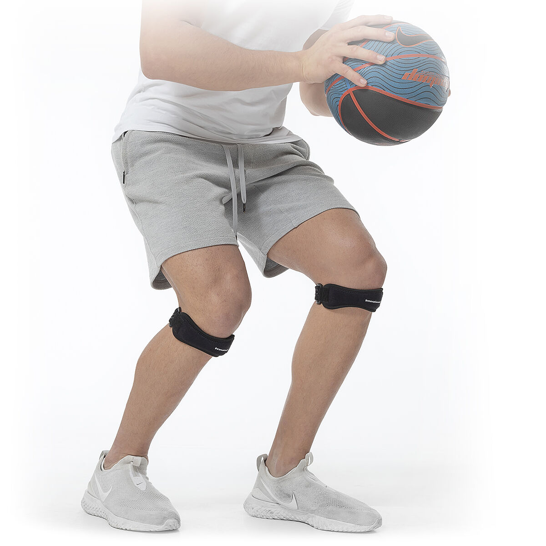 Banda de Sujeción para Rótula Forcnee InnovaGoods – Pack de 2 Unidades, Ajustable, Antideslizante y Ergonómica para Deporte y Tendinitis 4