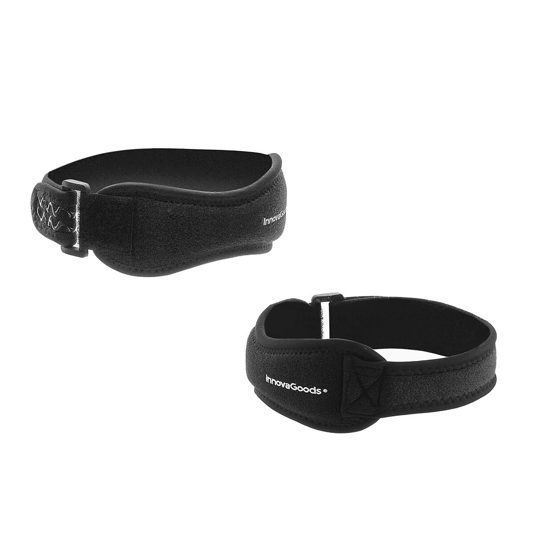 Banda de Sujeción para Rótula Forcnee InnovaGoods – Pack de 2 Unidades, Ajustable, Antideslizante y Ergonómica para Deporte y Tendinitis 11