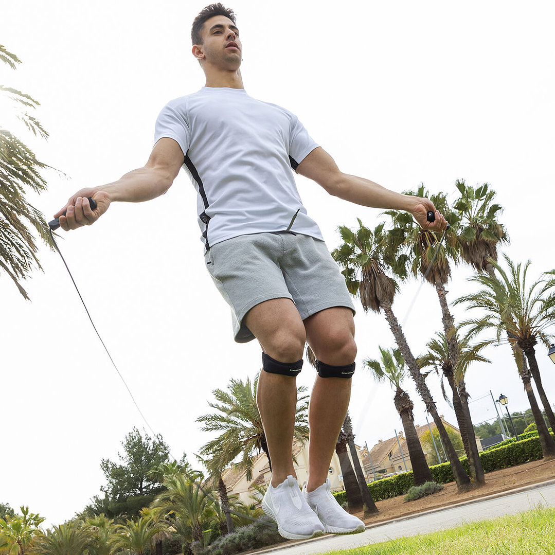 Banda de Sujeción para Rótula Forcnee InnovaGoods – Pack de 2 Unidades, Ajustable, Antideslizante y Ergonómica para Deporte y Tendinitis 12