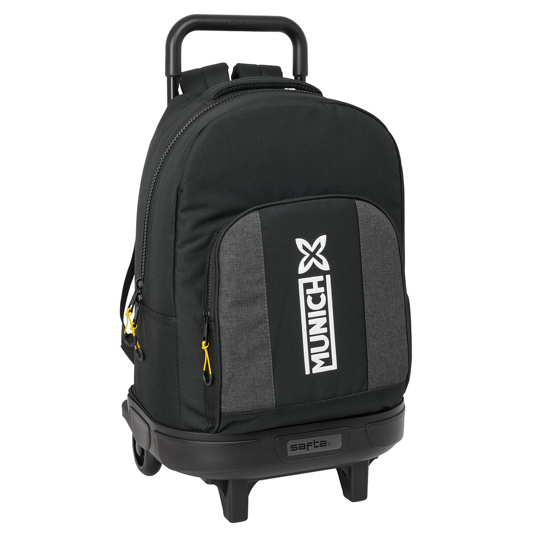 Mochila Escolar con Ruedas Munich Topo Negro 33x45x22 cm – Reforzada, Ergonómica y Extraíble con Gran Capacidad y Diseño Funcional 1