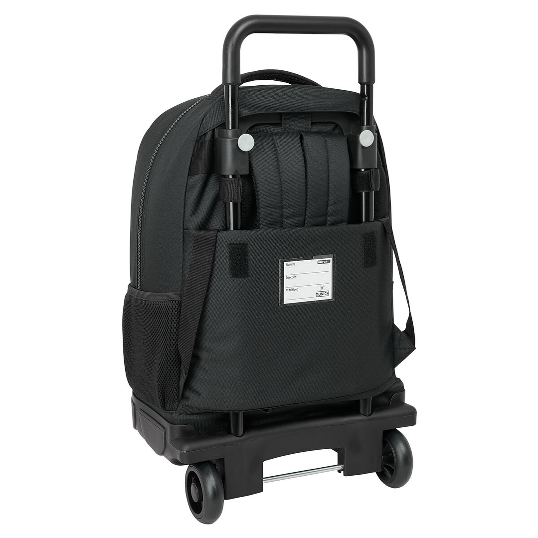 Mochila Escolar con Ruedas Munich Topo Negro 33x45x22 cm – Reforzada, Ergonómica y Extraíble con Gran Capacidad y Diseño Funcional 3