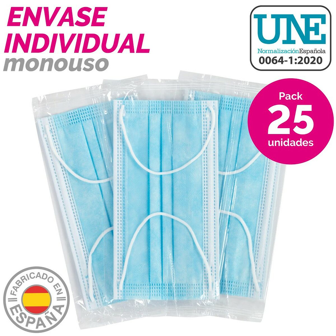 Caja de Mascarillas Higiénicas SensiKare (12 Cajas x 25 Unidades)  Protección Diaria, Comodidad y Alta Calidad para Uso Continuado 2
