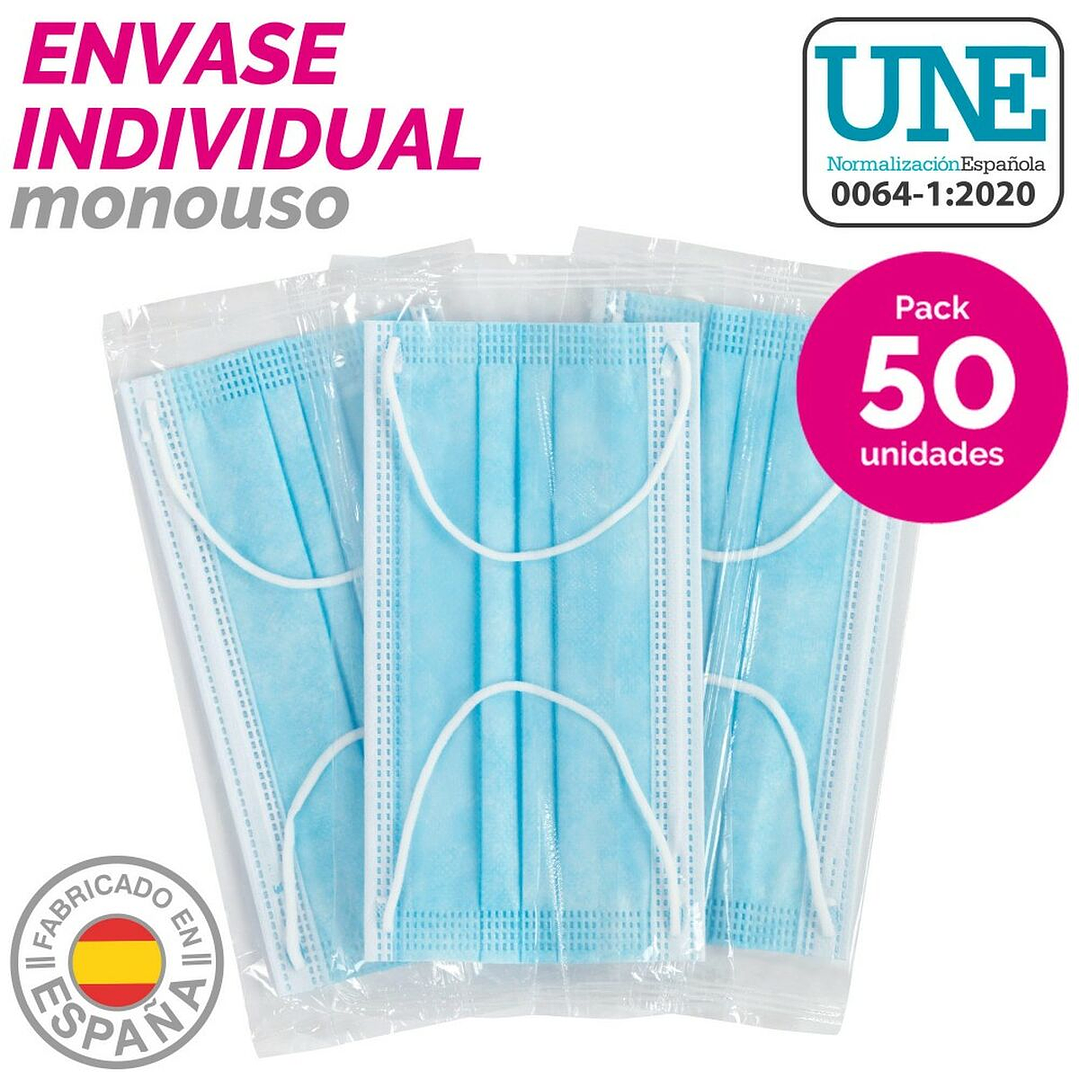 Caja de Mascarillas Higiénicas SensiKare (12 Cajas x 50 Unidades)  Protección Diaria, Alta Calidad y Comodidad para Uso Colectivo 3