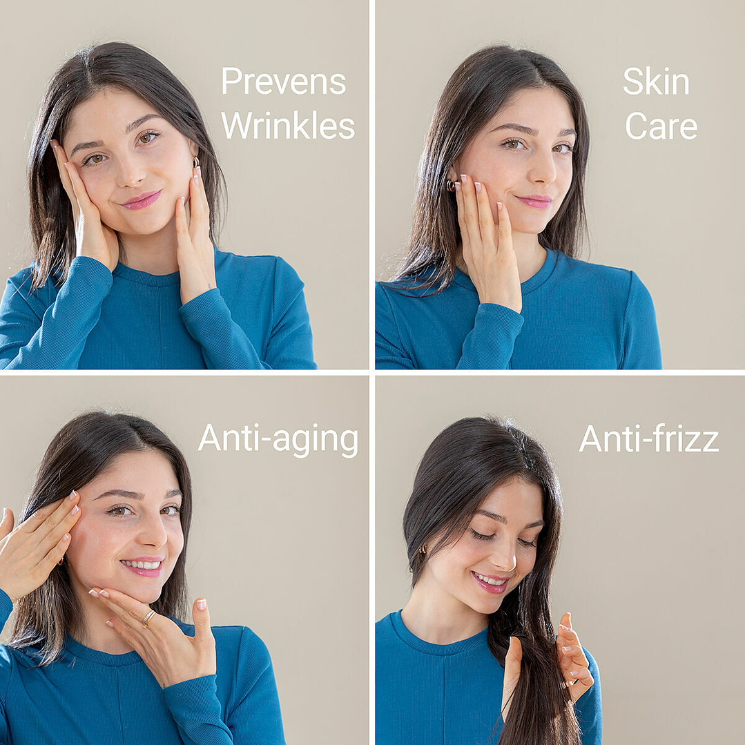 Almohada Cervical Antiarrugas Youthlow InnovaGoods – Funda de Satén, Antiencrespamiento y Diseño Ergonómico para Dormir Mejor 8