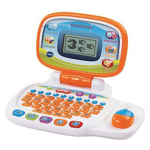 Ordenador Portátil VTech Naranja con Luz y Sonido – Juguete Educativo en Español con 20 Funciones Interactivas