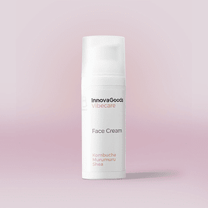 Crema Facial Hidratante Kombucha Vibecare InnovaGoods 50 ml – Cosmética Vegana con Ingredientes Naturales para Todo Tipo de Piel