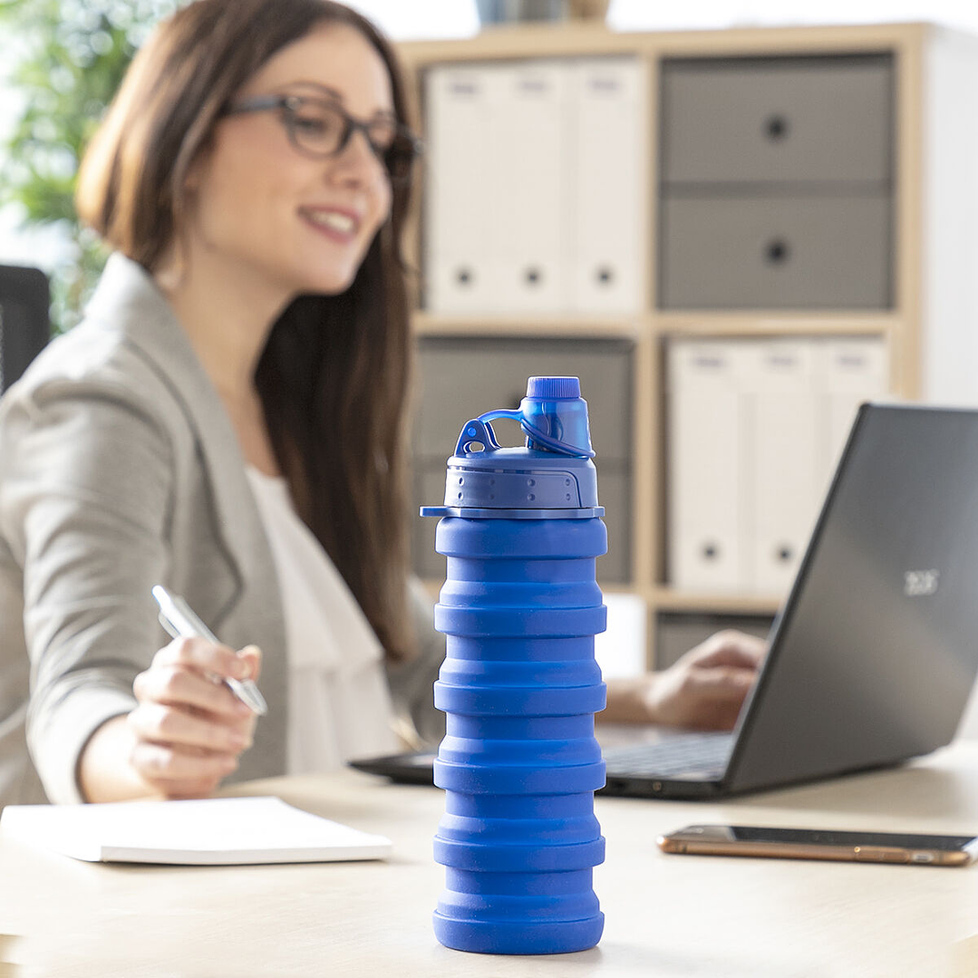 Botella Plegable de Silicona Bentle InnovaGoods – Botella Reutilizable Antigoteo 500 ml 10