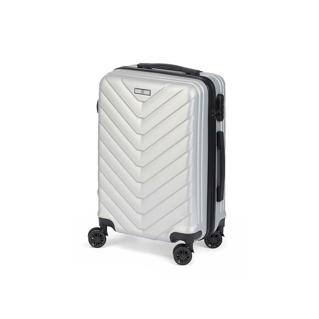 Maleta de Cabina HT-025-G Gris Claro 55x35x20 cm – Equipaje Ligero, Resistente y Compacto Ideal para Viajes en Avión 1