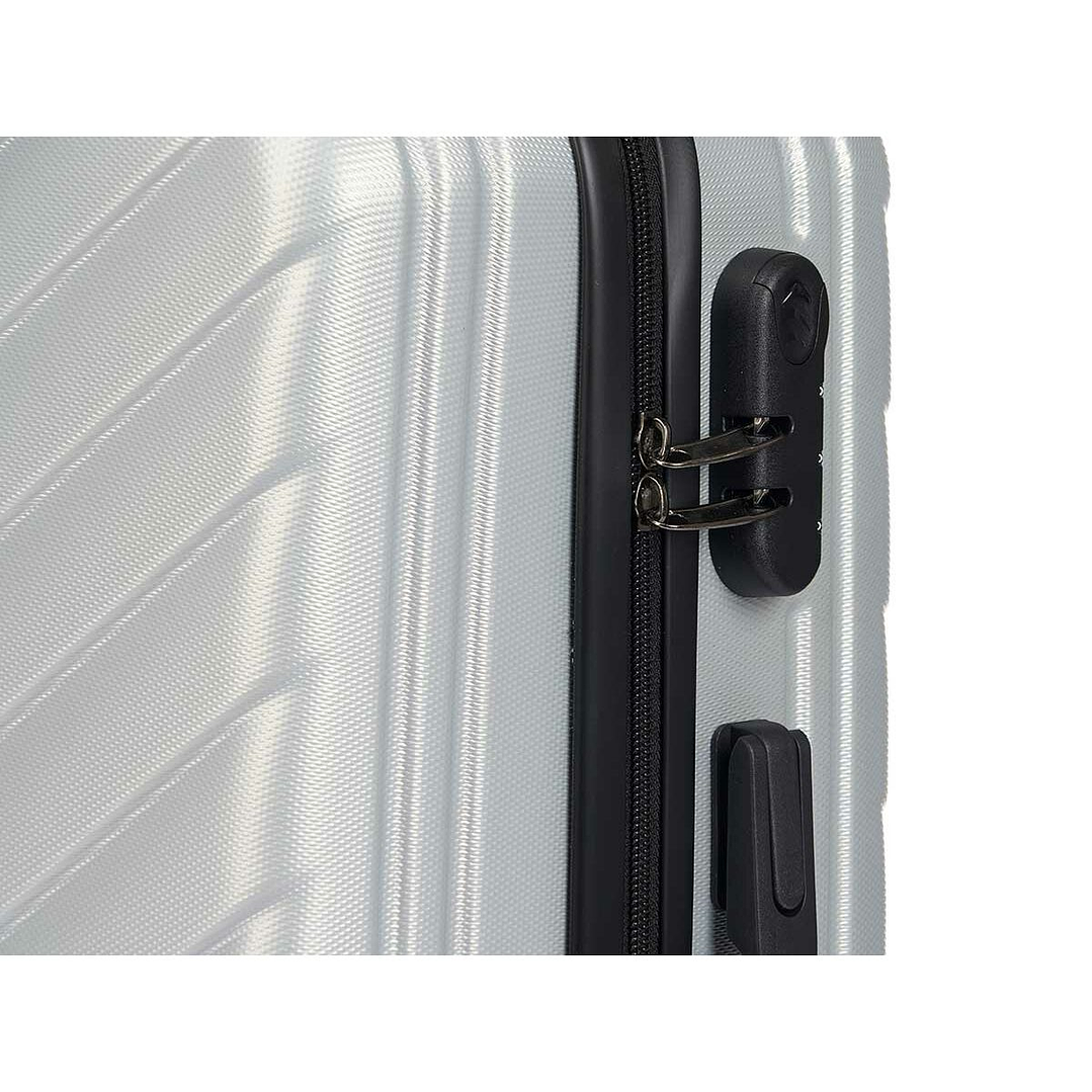 Maleta de Cabina HT-025-G Gris Claro 55x35x20 cm – Equipaje Ligero, Resistente y Compacto Ideal para Viajes en Avión 4