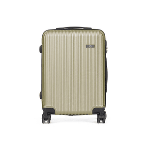 Maleta de Cabina HT-017-N Verde con Rayas 55x35x20 cm – Equipaje Compacto, Resistente y Ligero para Viajes en Avión