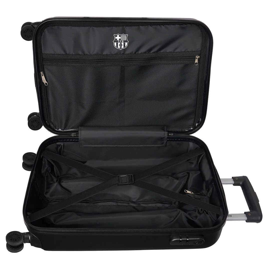 Trolley de Cabina F.C. Barcelona Negro 20'' 34,5x55x20 cm – Equipaje Deportivo, Resistente y Compacto con Ruedas 360º y Cierre de Seguridad 4