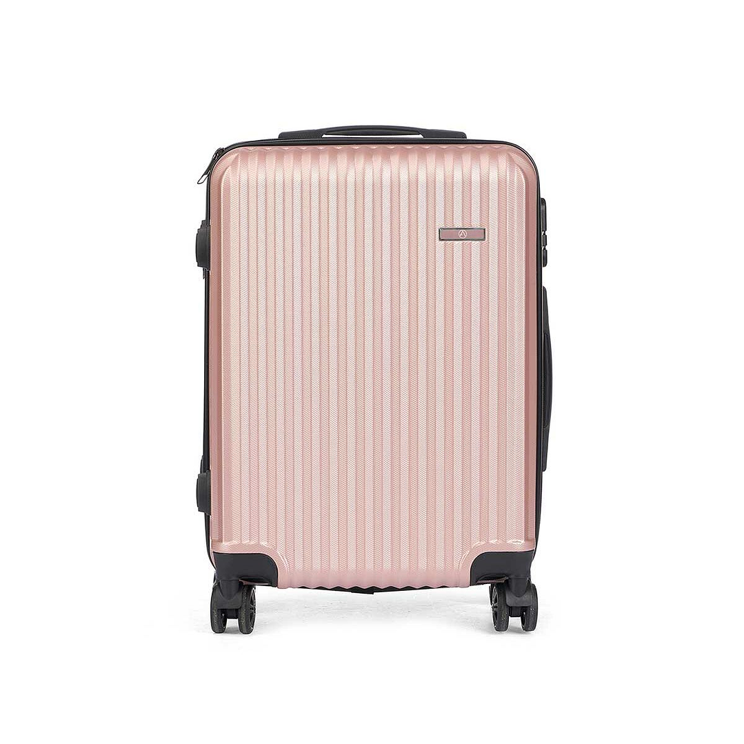 Maleta de Cabina Rosa HT-017-R 55x35x20 cm con Diseño de Rayas – Equipaje Ligero, Resistente y Elegante para Viajes Cortos y Escapadas Urbanas 2