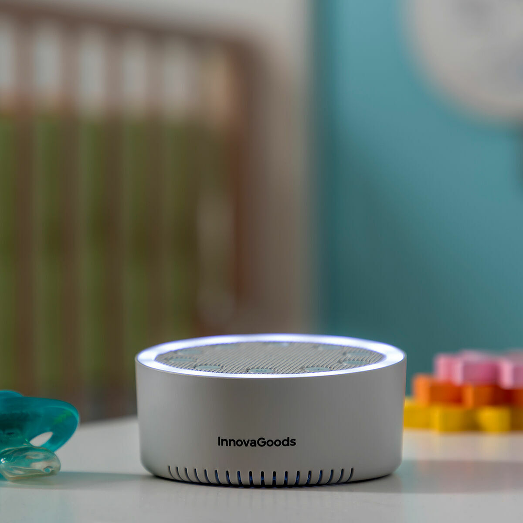 Máquina de Ruido Blanco para Dormir Slewel InnovaGoods – Relajación, Sueño y Luz Guiada 4