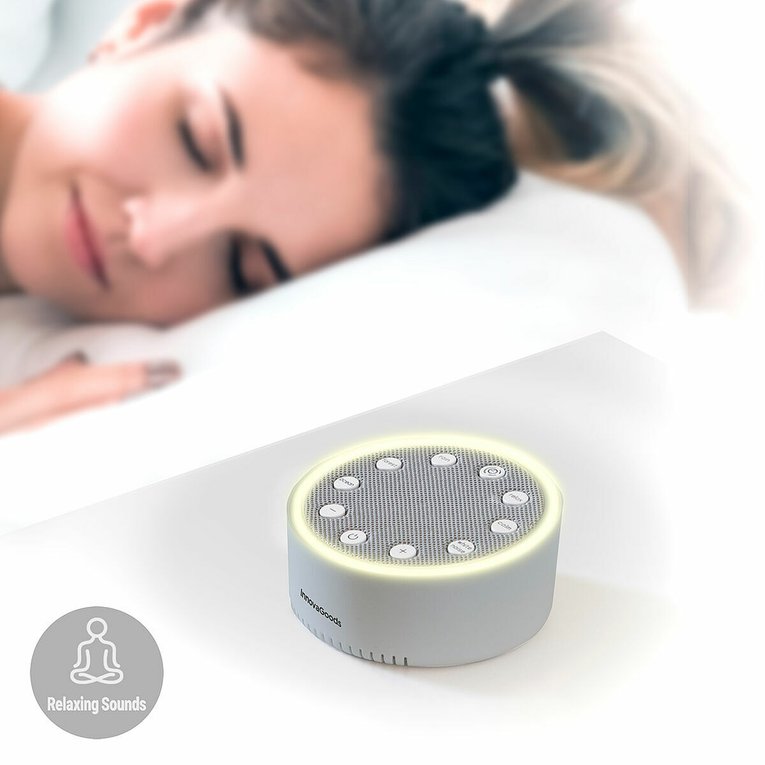 Máquina de Ruido Blanco para Dormir Slewel InnovaGoods – Relajación, Sueño y Luz Guiada 6