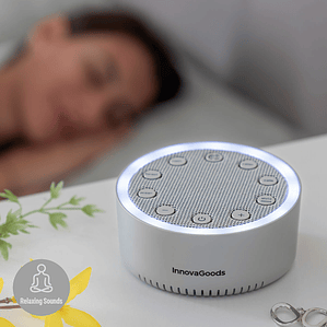 Máquina de Ruido Blanco para Dormir Slewel InnovaGoods – Relajación, Sueño y Luz Guiada