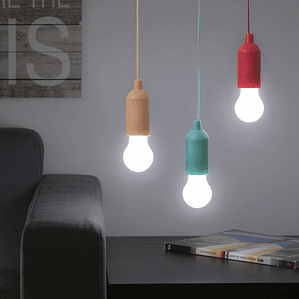Bombilla LED Portátil con Cordón Bulby InnovaGoods – Lámpara Retro Multicolor para Interior y Exterior