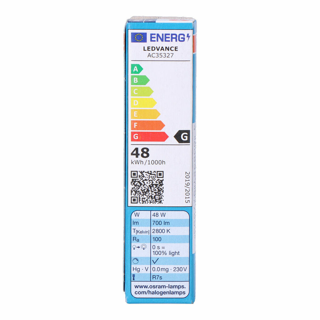 Bombilla Halógena Osram Haloline Pro 48 W R7s – Luz Cálida Regulable 750 Lúmenes 3