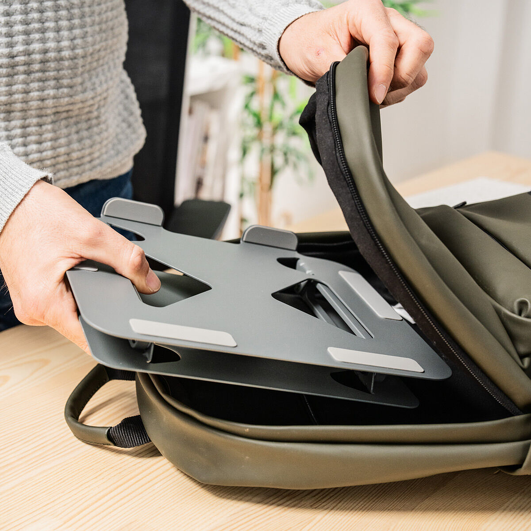 Soporte para Portátil Plegable y Regulable Lastan InnovaGoods | Ergonomía y Versatilidad para Ordenadores y Tablets 5