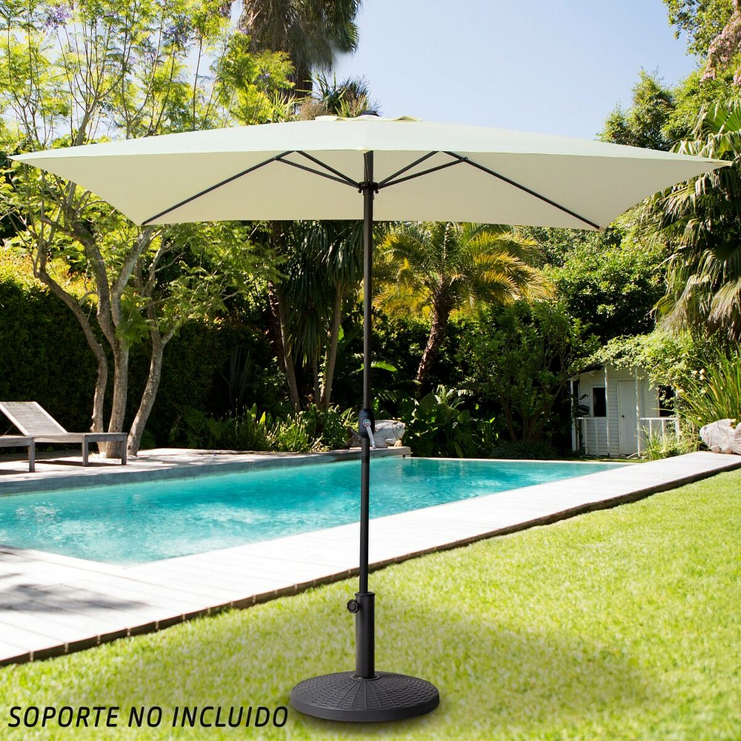 Sombrilla Aktive Crema 300 x 245 x 200 cm | Parasol Resistente para Terraza y Jardín 5