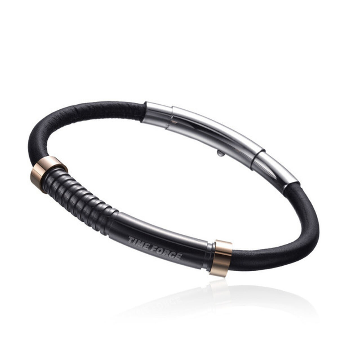 Pulsera Hombre Time Force TS5096BR23 Negra 21 cm – Pulsera de Caucho Resistente y Moderna 1