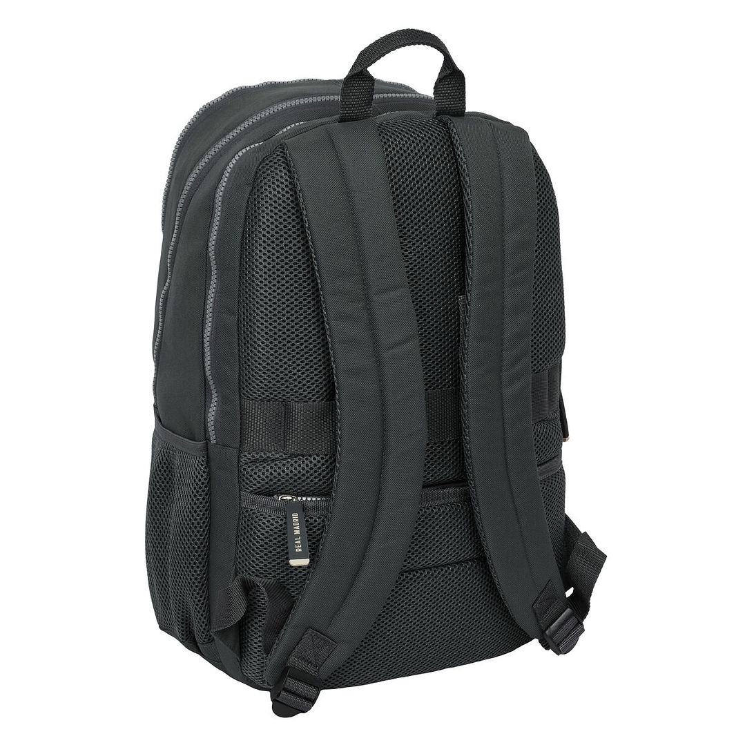 Mochila Escolar Real Madrid C.F. Gris con Compartimento para Portátil y Portazapatos 30x42x17 cm 5