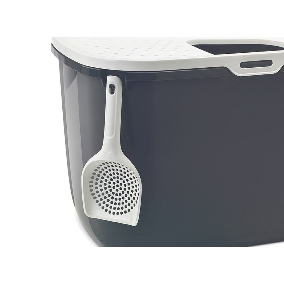 Arenero para Gatos Vadigran Blanco Antracita – Higiénico y Fácil de Limpiar 5