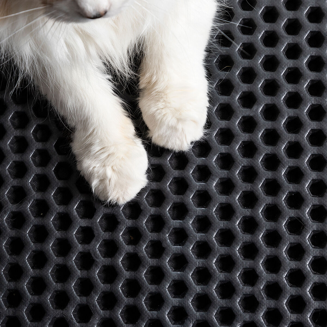 Alfombra para Arenero de Gatos Clikatt InnovaGoods – Limpieza Fácil y Suelo Protegido 4