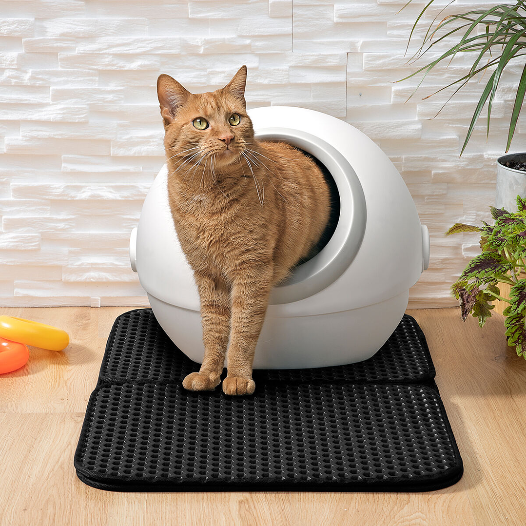 Alfombra para Arenero de Gatos Clikatt InnovaGoods – Limpieza Fácil y Suelo Protegido 10