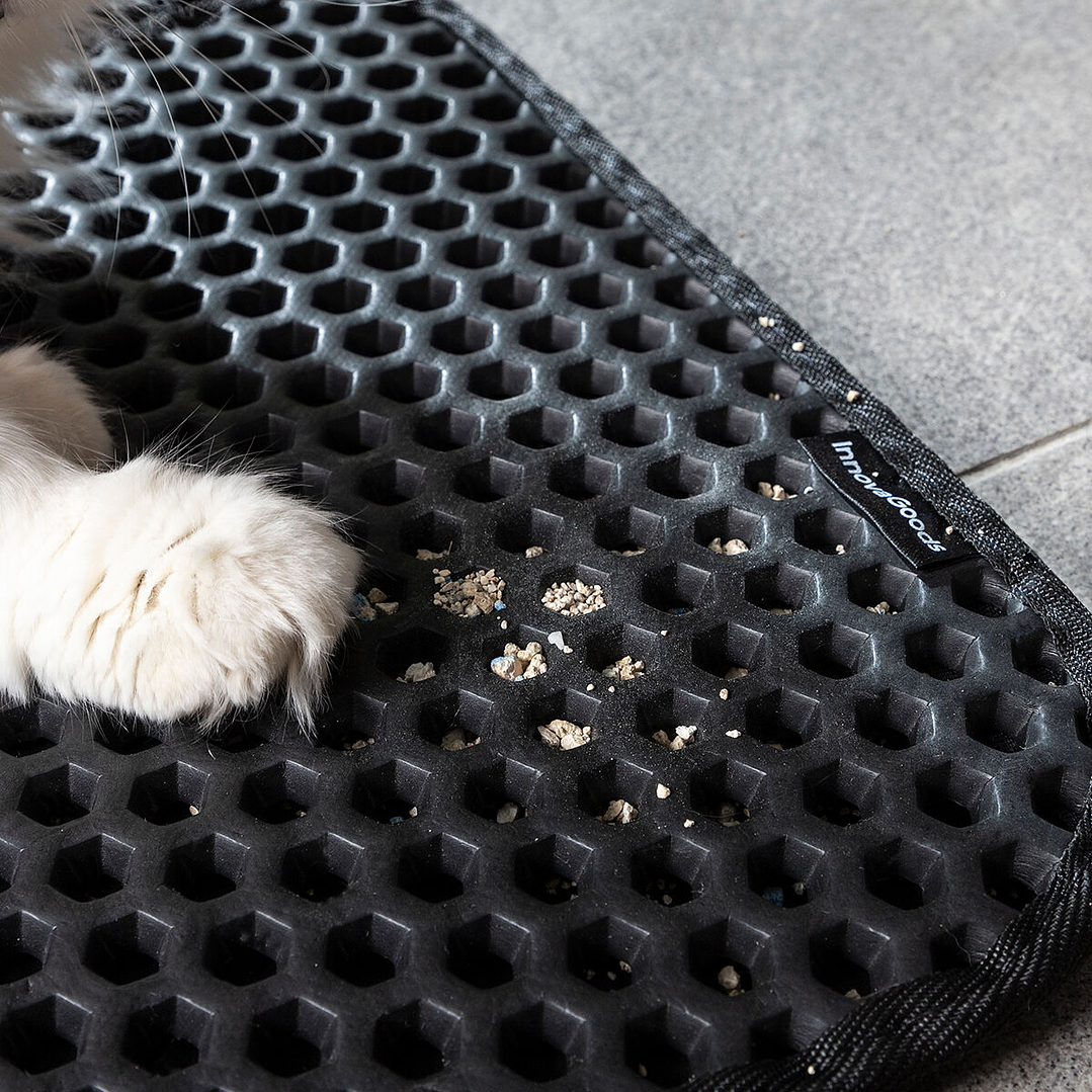 Alfombra para Arenero de Gatos Clikatt InnovaGoods – Limpieza Fácil y Suelo Protegido 11