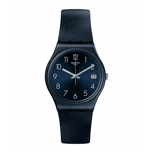 Reloj Mujer Swatch GN414 Ø 34 mm – Pulsera y Caja de Plástico Azul, Movimiento Cuarzo