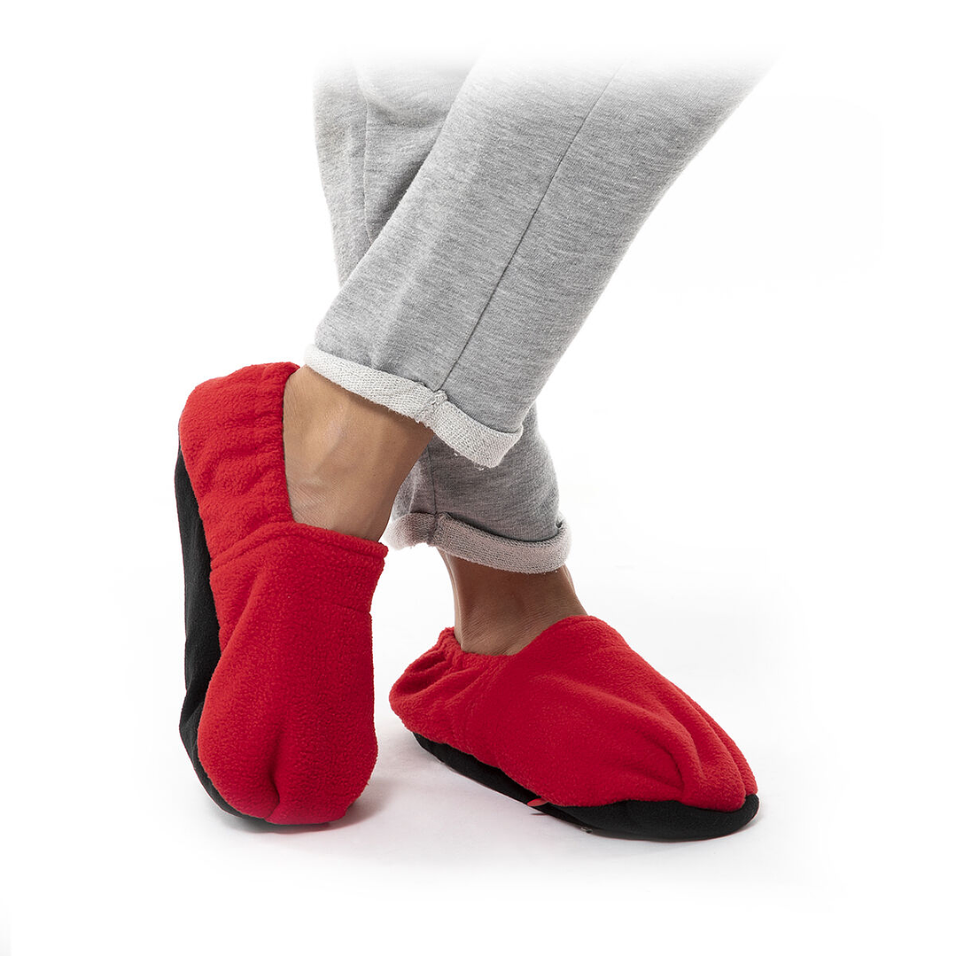 Zapatillas de Casa Calentables en Microondas InnovaGoods Rojo – Confort, Relajación y Calor Instantáneo 4