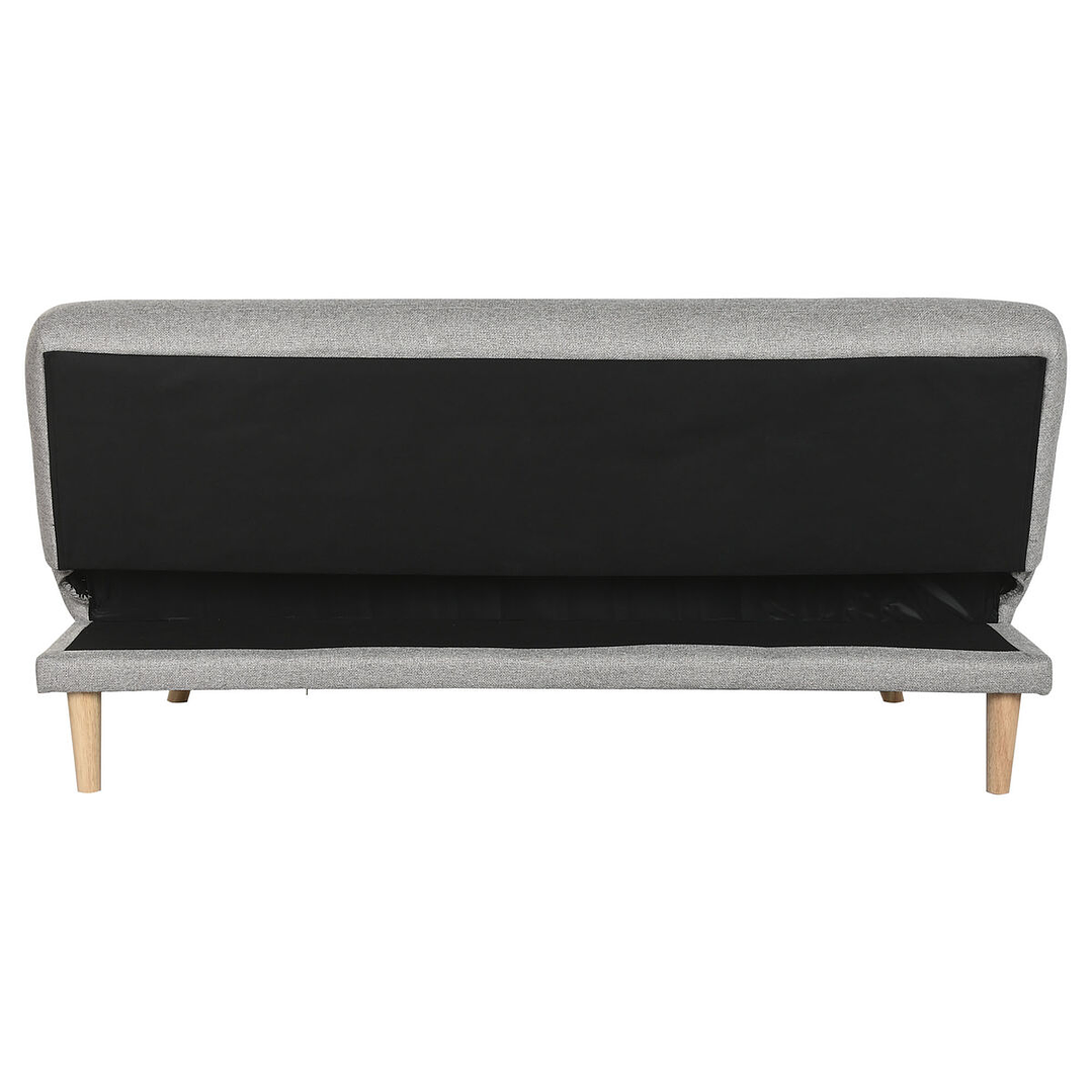 Sofá Cama Home ESPRIT 3 Plazas Gris y Crema – Diseño Scandi, Poliéster y Madera de Caucho 172 x 80 x 76 cm 5