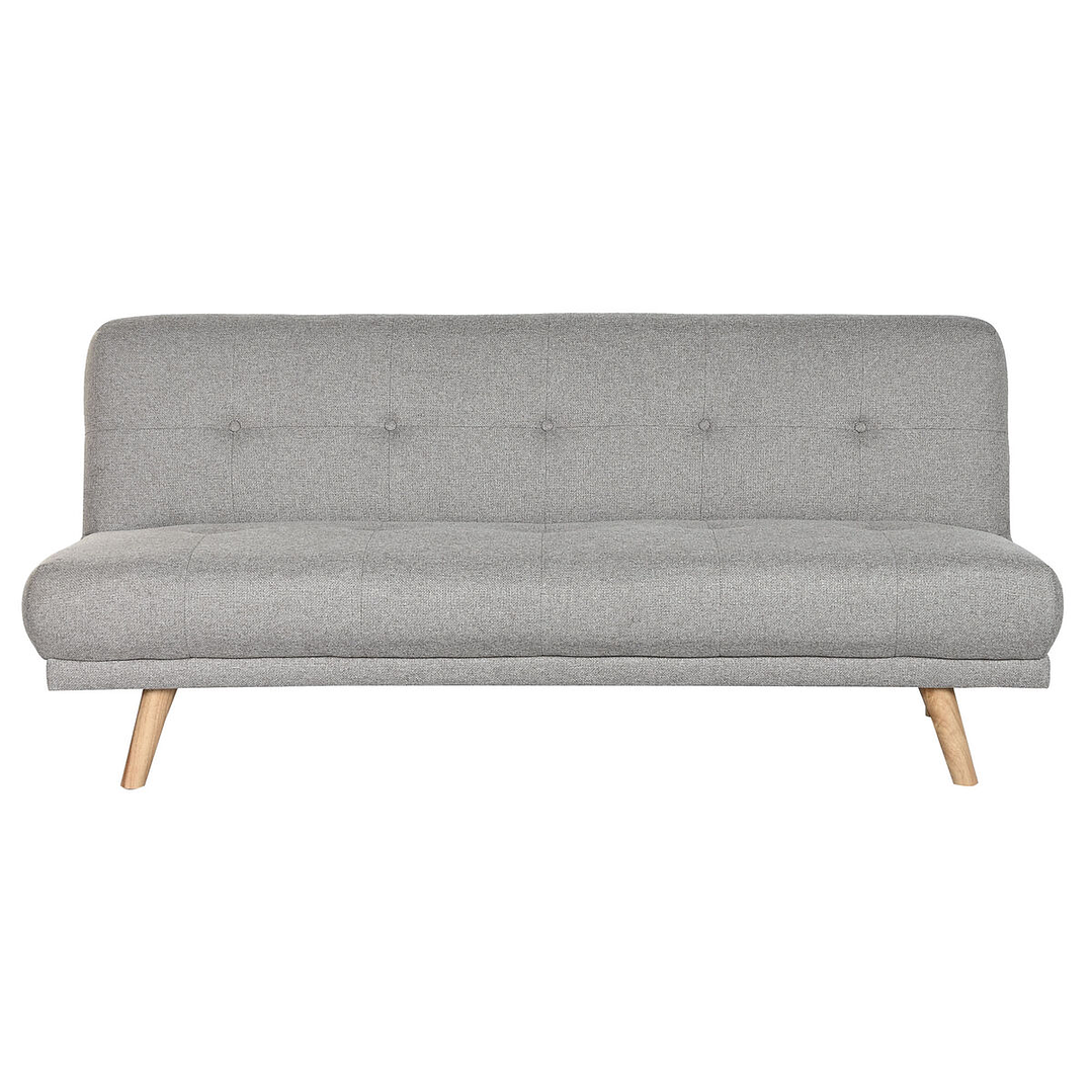 Sofá Cama Home ESPRIT 3 Plazas Gris y Crema – Diseño Scandi, Poliéster y Madera de Caucho 172 x 80 x 76 cm 8