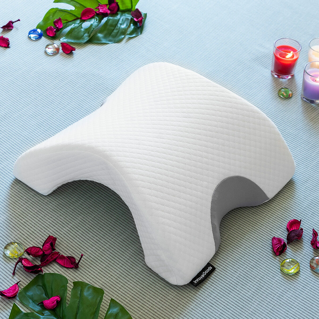Almohada Viscoelástica Cervical para Parejas Cozzy InnovaGoods – Diseño Ergonómico y Antipresión para Mejorar el Sueño y el Descanso 1