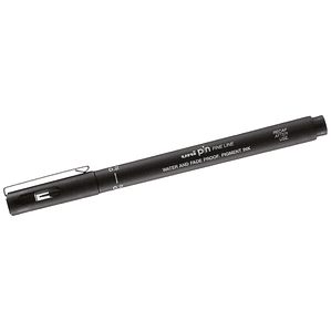 Rotuladores Permanentes Uni-Ball PIN02-200(S) Negros 0,2 mm – Pack de 12 Piezas con Punta de Poliacetal para Trazos Precisos