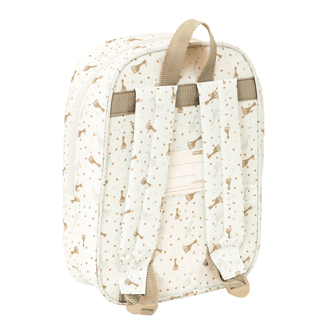 Mochila Escolar Preescolar Sophie La Girafe Beige – Compacta, Ecológica y Repelente al Agua para los Más Pequeños 3