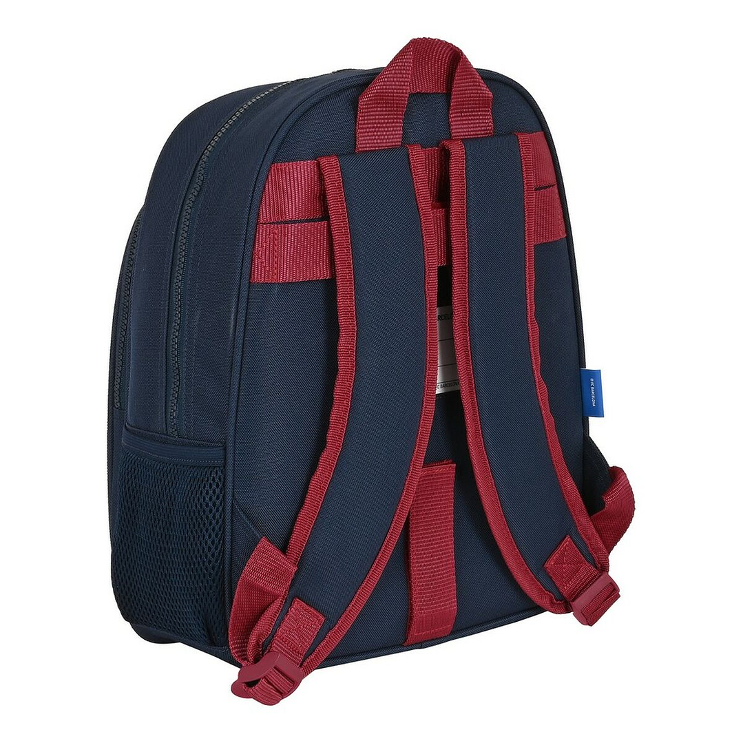 Mochila Escolar F.C. Barcelona Azul y Granate – Diseño Deportivo Unisex con Acolchado Ergonómico y Adaptable a Carro Portamochilas 4