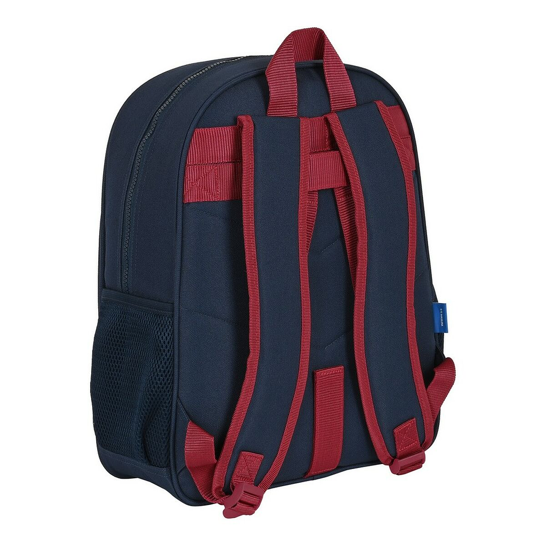 Mochila Escolar F.C. Barcelona Azul y Granate – Diseño Deportivo Unisex con Acolchado Ergonómico y Adaptable a Carro Portamochilas 4