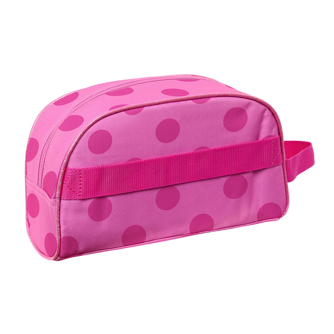 Neceser Escolar Lady Bug Fucsia 26 x 16 x 9 cm – Diseño Infantil con Bolsillo Interior y Adaptable a Carro Portamochilas 4