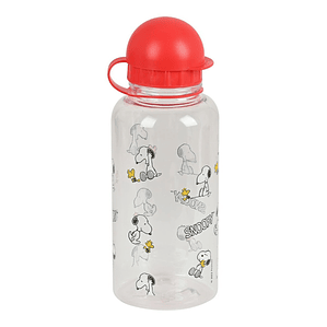Botella de Agua Infantil Snoopy Friends Forever Menta 500 ml – Diseño Ligero en PVC Libre de BPA con Cierre Seguro