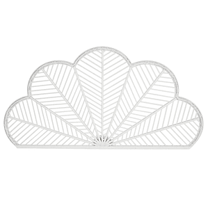 Cabecero de Cama Home ESPRIT Blanco de Bambú y Ratán 160 cm – Diseño Natural y Elegante