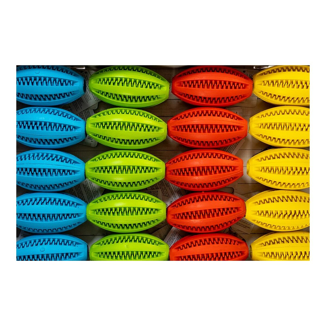 Pelota Juguete para Perros Gloria 11 cm – Cuidado Dental, Colores Surtidos y Material Resistente de Goma 5
