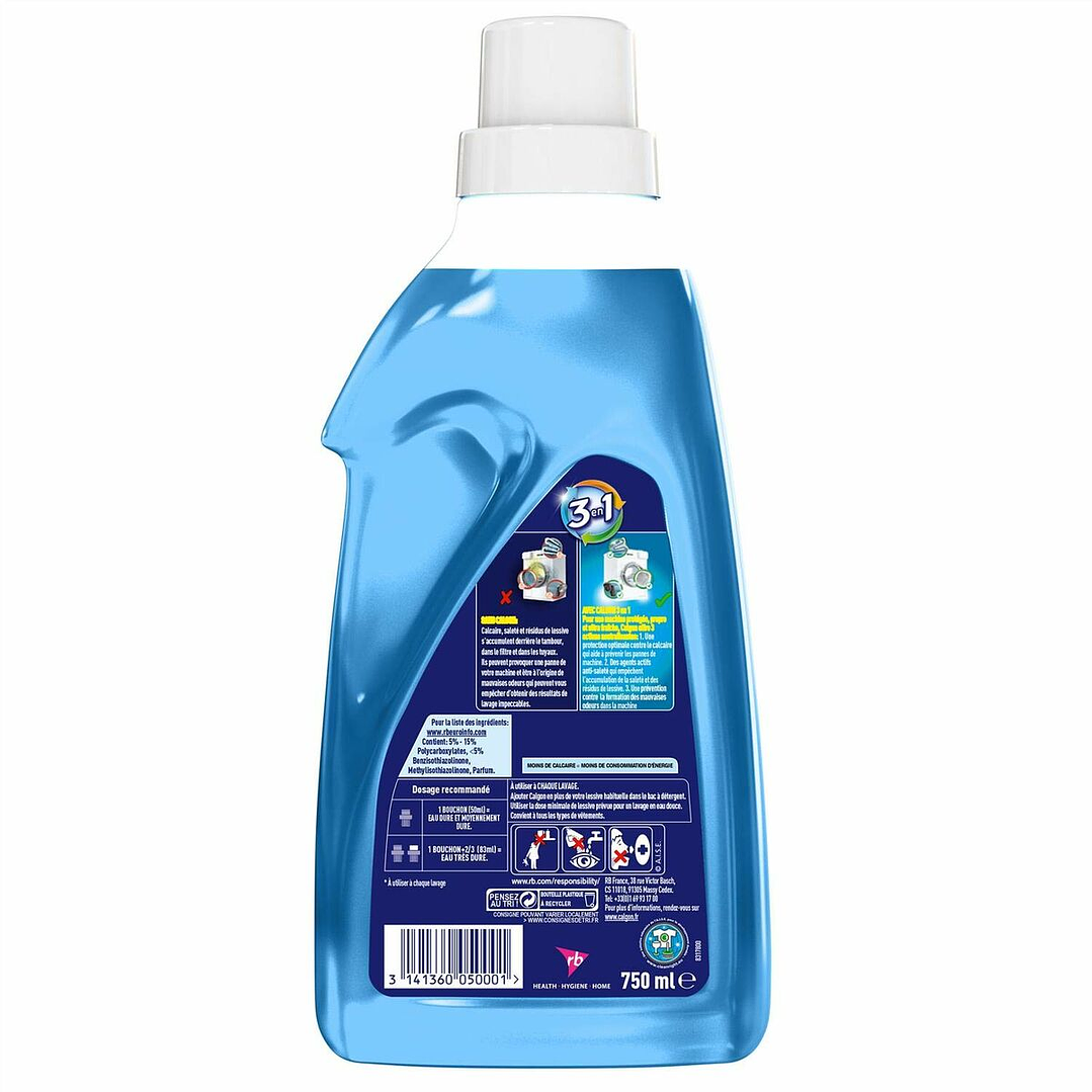 Antical Calgon Power 3 en 1 Gel para Lavadora – Protección Total contra la Cal en Formato de 750 ml para 15 Lavados 2