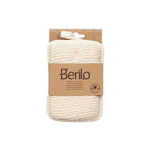 Esponja Corporal Berilo B7081-6 Blanco Beige | Pack De 12 Unidades Con Tejido Natural Para Limpieza Suave Y Duradera