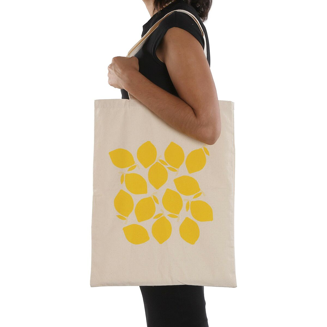 Bolso Versa con Diseño de Limón – Estilo Fresco en Poliéster y Algodón para Cocina o Uso Diario 36 x 48 x 36 cm 2