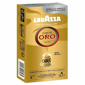 Cápsulas de Café Lavazza Qualitá Oro – Espresso Premium 100% Arábica con Notas Florales y Afrutadas, Pack de 10 Cápsulas Doradas