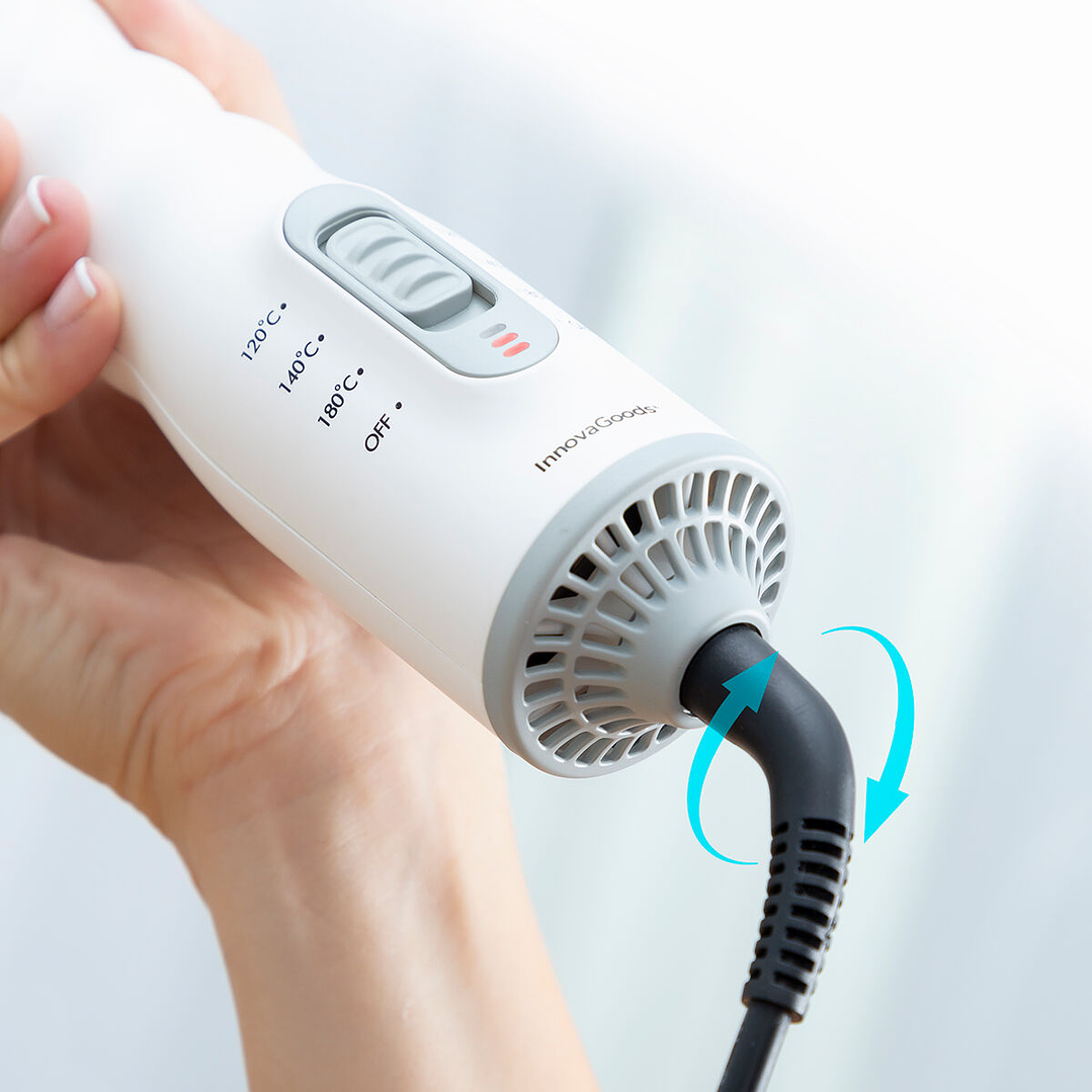 Cepillo Secador, Moldeador y Rizador de Pelo 3 en 1 Dryple InnovaGoods 550 W – Styling Profesional en Casa con Volumen, Brillo y Protección Antiencrespamiento 3